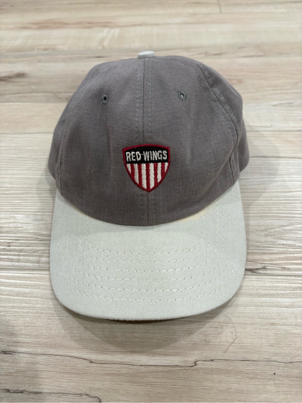 REDWINGS Two-Tone Baseball Cap - Gray Crown & Cream Bill